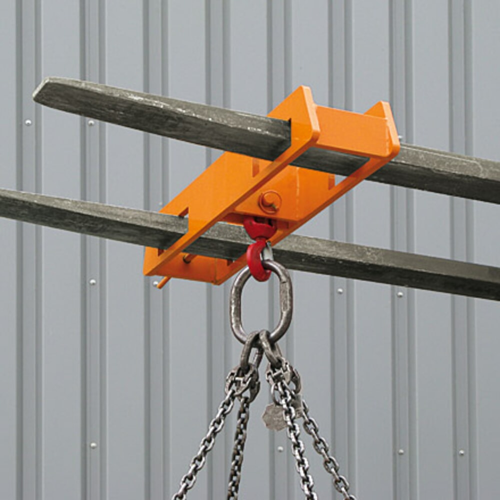 Produktabbildung Nr. 5: Eichinger® Lasthaken Stapler-Aufsatz über zwei Gabelzinken, 2500 kg, reinorange