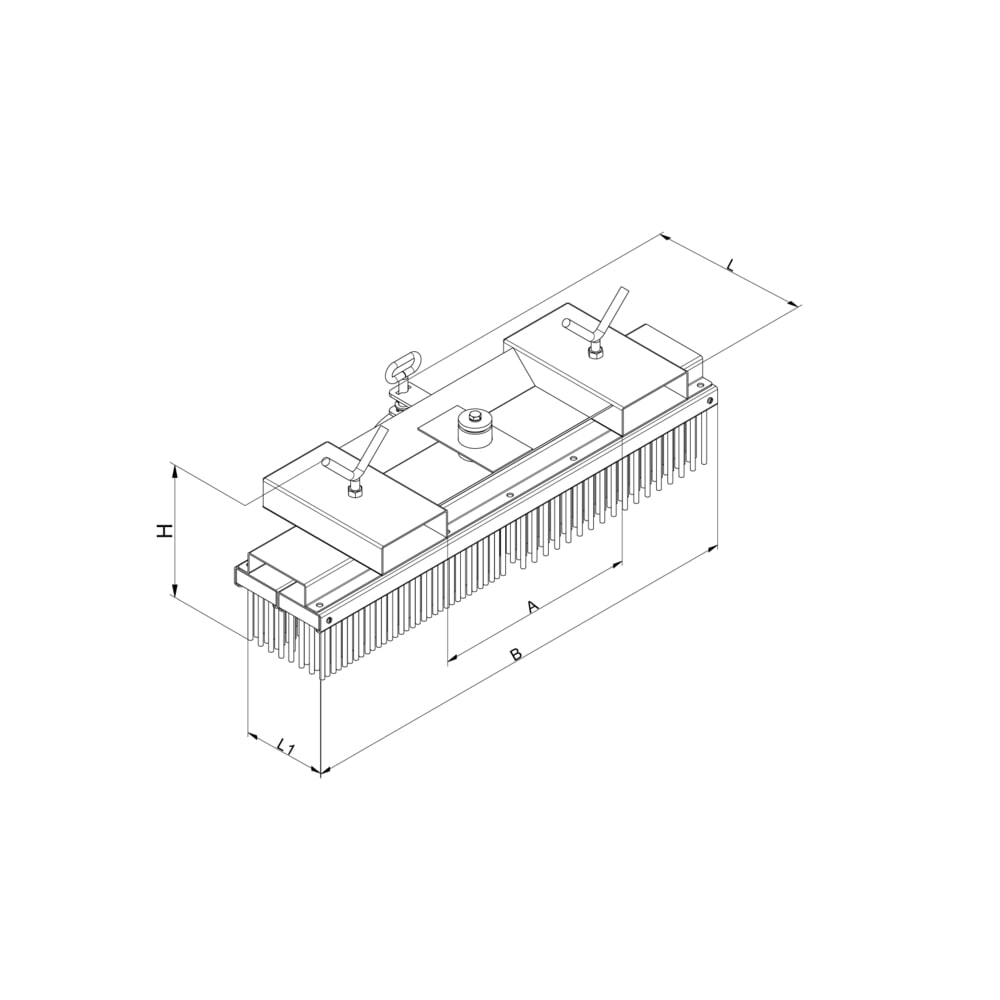 Produktabbildung Nr. 6: Eichinger® Kehrbesen für Gabelstapler, Radlader, etc., Breite 1000 mm reinorange