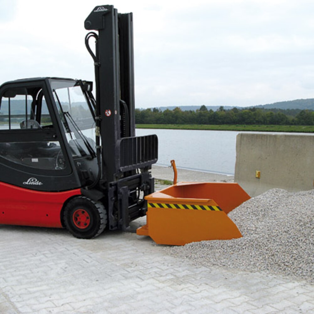 Produktabbildung Nr. 4: Eichinger® Schaufel mit Staplergabel-Durchschub, 1500 kg, 300 Liter reinorange