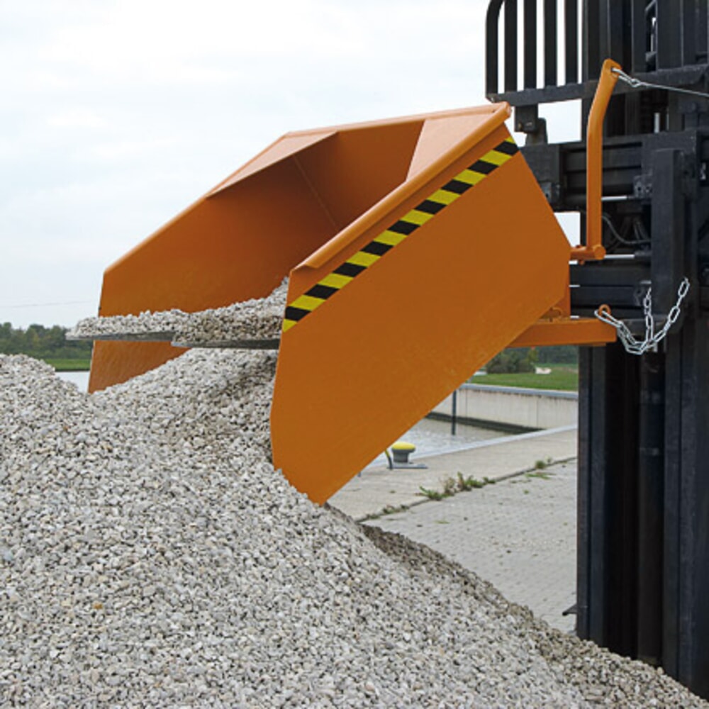 Produktabbildung Nr. 5: Eichinger® Schaufel mit Staplergabel-Durchschub, 1500 kg, 300 Liter reinorange