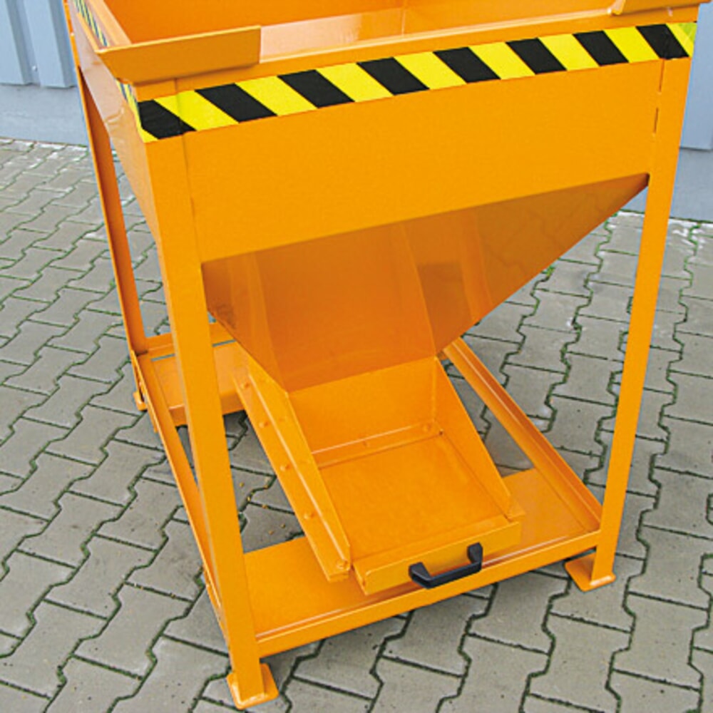 Produktabbildung Nr. 3: Eichinger® Silobehälter mit Dosier-Schiebeklappe am Auslauftrichter, 300 Liter reinorange