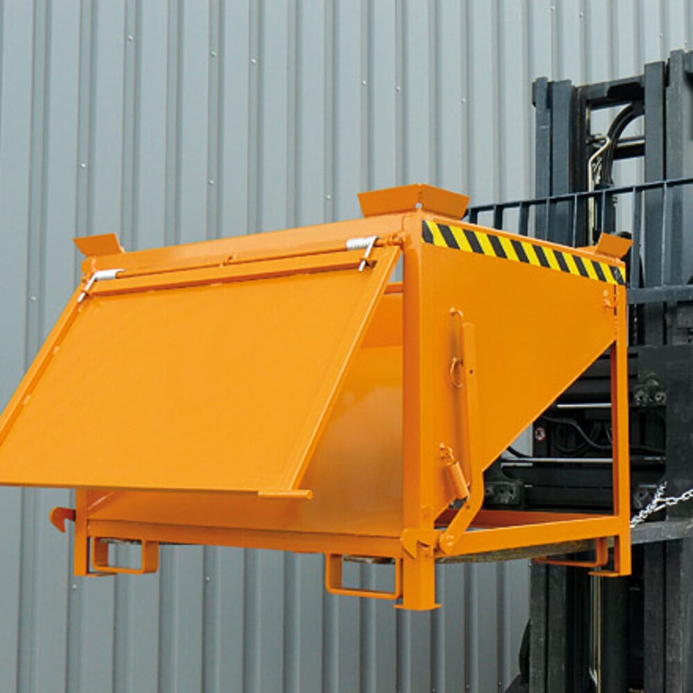 Produktabbildung Nr. 4: Eichinger® Silobehälter mit großflächiger Schüttklappe, 300 Liter reinorange