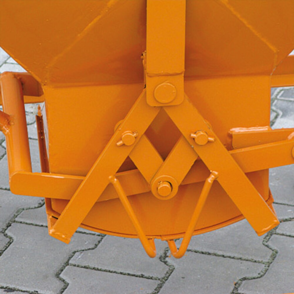 Produktabbildung Nr. 4: Eichinger® Silobehälter auf Rollen, mittigem, per Hebel bedienbarem Auslauf, 300 Liter, reinorange