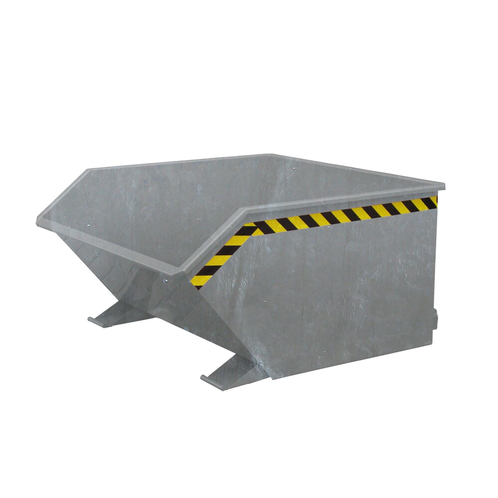 Produktabbildung: Eichinger® Späne-Kippbehälter mit Siebeinsatz und Ablasshahn, 1000 kg, 150 Liter, feuerverzinkt