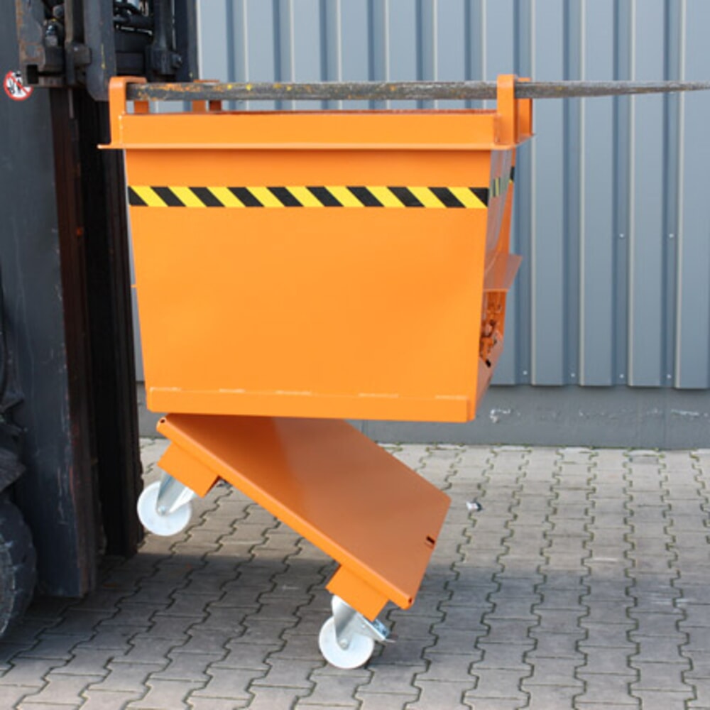 Produktabbildung Nr. 5: Eichinger® Klappbodenbehälter in konischer Ausführung, 1000 kg, 500 Liter reinorange