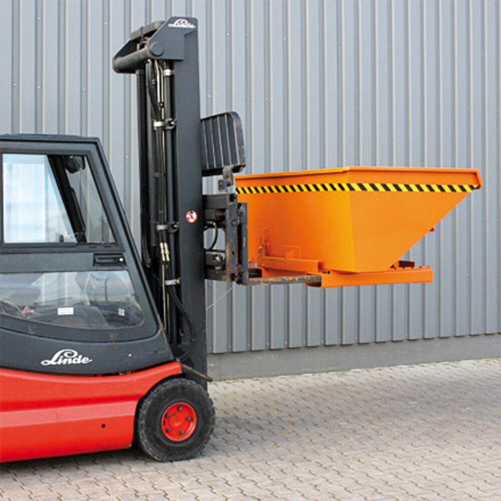 Produktabbildung Nr. 4: Eichinger® Schwerlast-Kippbehälter mit Abrollkufen, 1500 kg, 1250 Liter, anthrazitgrau
