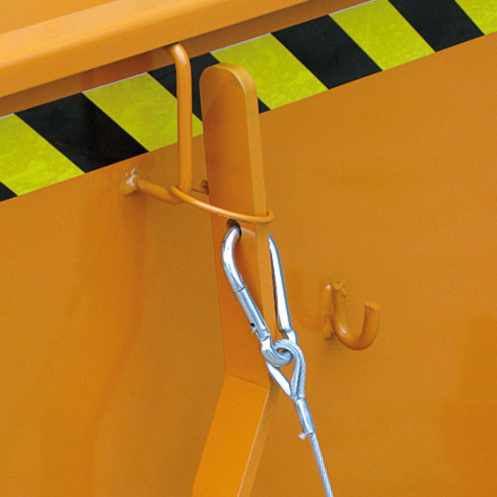 Produktabbildung Nr. 3: Eichinger® Kippbehälter in niedriger Bauhöhe, 1000 kg, 400 Liter, reinorange