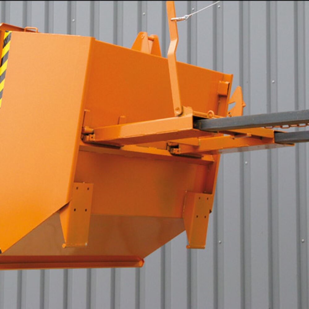 Produktabbildung Nr. 4: Eichinger® Kippbehälter in niedriger Bauhöhe, 1000 kg, 400 Liter, reinorange
