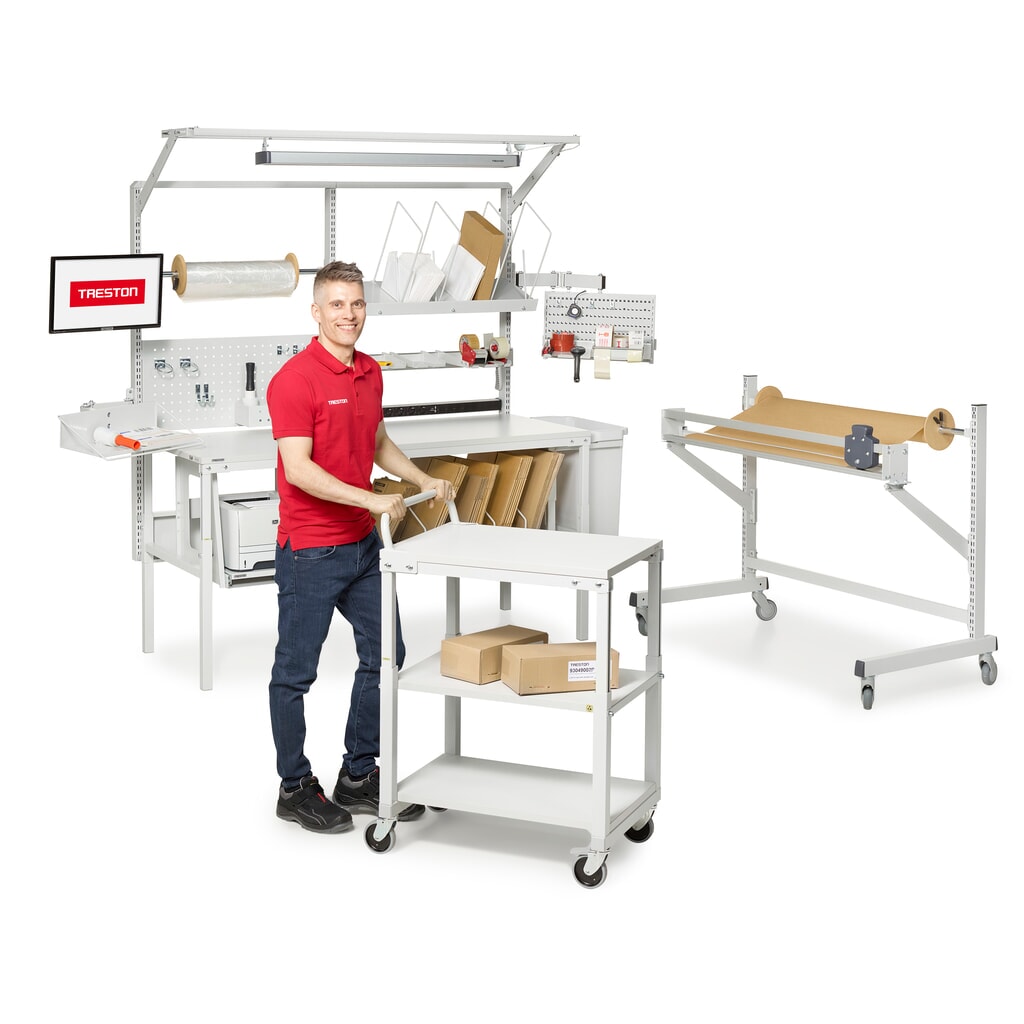 TRESTON Tischwagen, TK 150 kg, BxT 700 x 500 mm Produktabbildung Nr. 4: TRESTON Tischwagen, TK 150 kg, BxT 700 x 500 mm