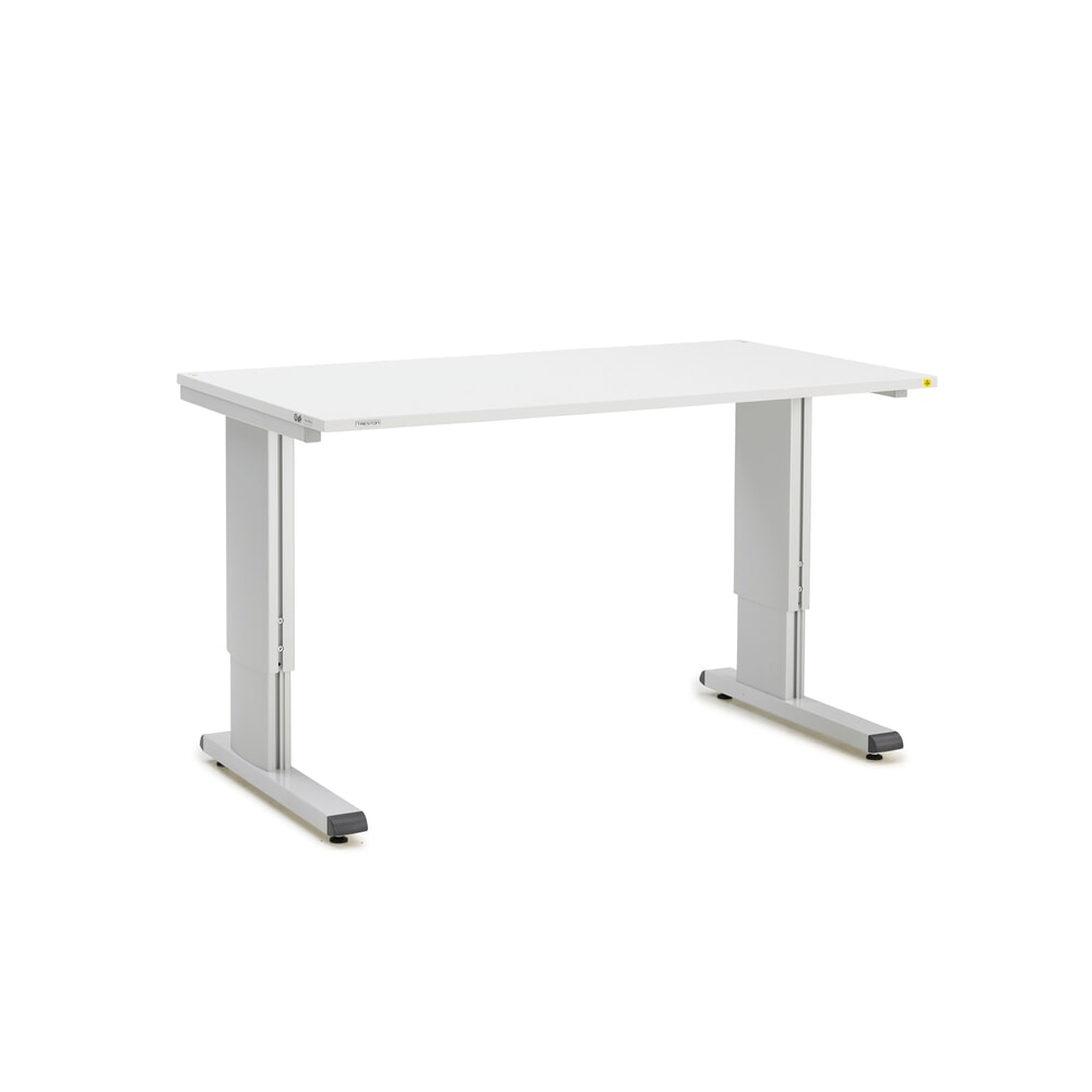 Produktabbildung: TRESTON WB-Arbeitstisch, ESD, manuell höhenverstellbar, BxT 1.500 x 800 mm