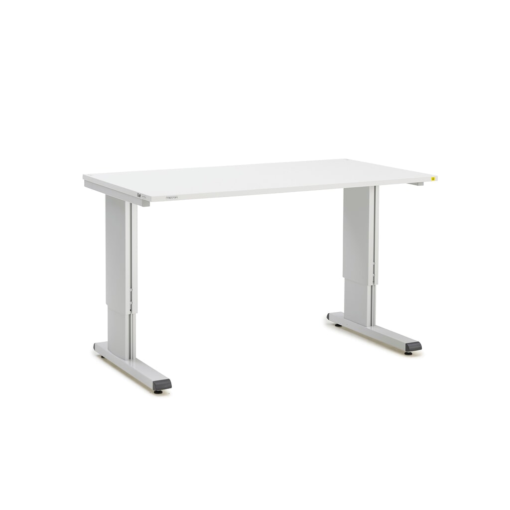 TRESTON WB-Arbeitstisch, ESD, manuell höhenverstellbar, BxT 1.500 x 800 mm Produktabbildung: TRESTON WB-Arbeitstisch, ESD, manuell höhenverstellbar, BxT 1.500 x 800 mm