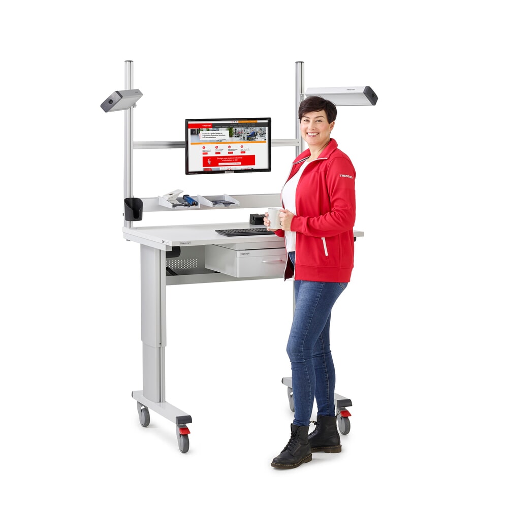 Produktabbildung Nr. 4: TRESTON Arbeitstisch, Typ WB, höhenverstellbar, elektrisch, BxT 1.073 x 800 mm