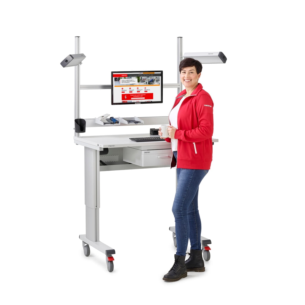 Produktabbildung Nr. 5: TRESTON WB-Arbeitstisch, ESD, manuell höhenverstellbar, BxT 1.800 x 800 mm