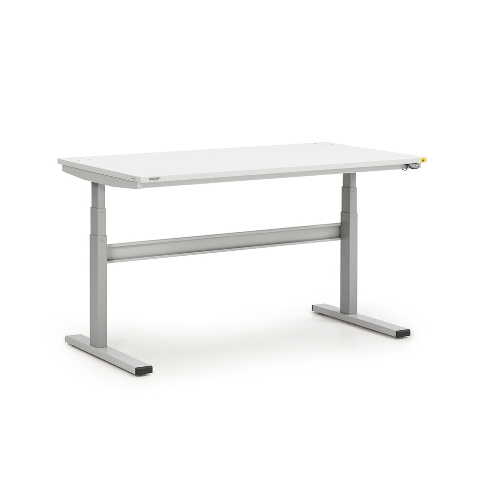Produktabbildung: TRESTON TED-Arbeitstisch, ESD, elektrisch höhenverstellbar, HxBxT 630-1.270 x 1.500 x 800 mm