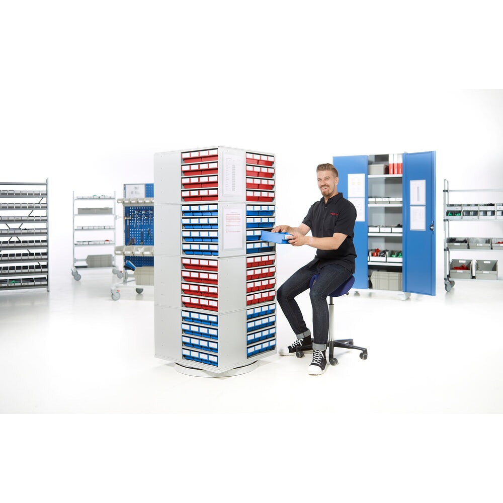 Produktabbildung Nr. 3: TRESTON Schubladenmagazin, 16 Schubladen, Tiefe 300 mm, blau