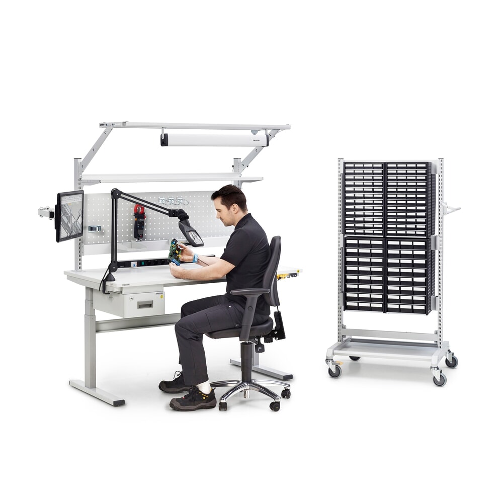 Produktabbildung Nr. 4: TRESTON TED-Arbeitstisch, ESD, elektrisch höhenverstellbar, HxBxT 630-1.270 x 1.100 x 800 mm