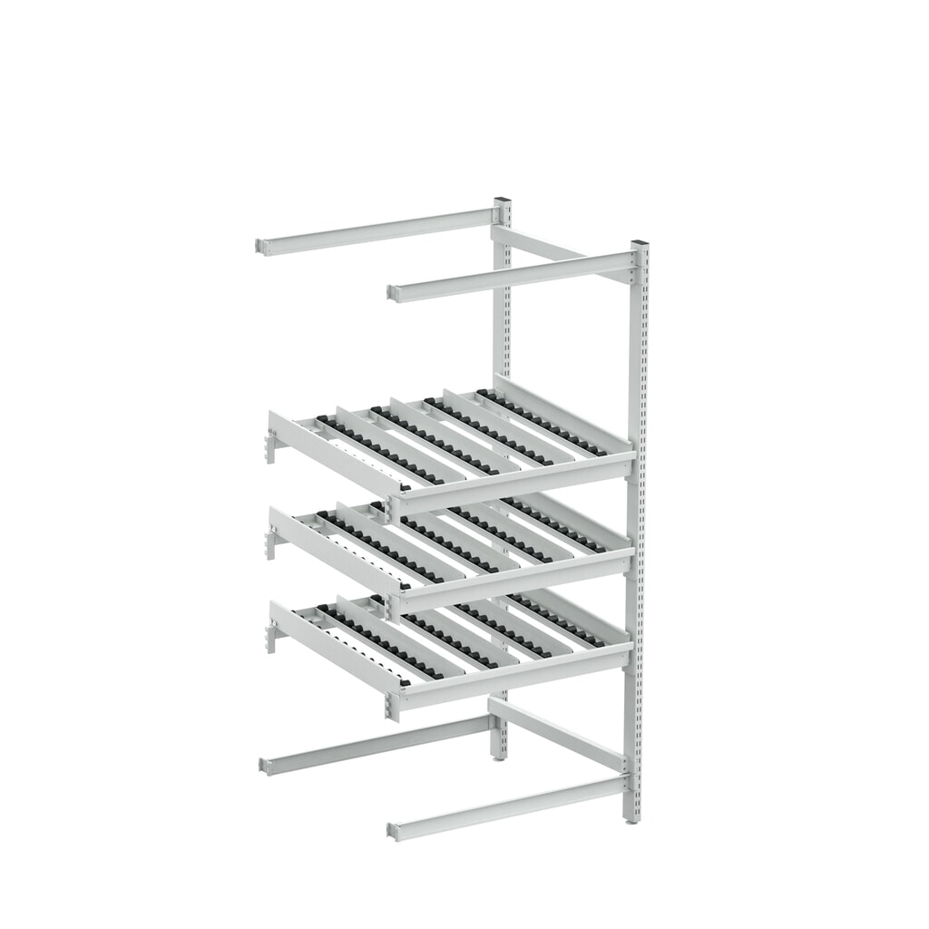 Seitliches Verlängerungsgestell für TRESTON Bereitstellregal FIFO, ESD, HxBxT 1.860 x 933 x 805 mm Produktabbildung: Seitliches Verlängerungsgestell für TRESTON Bereitstellregal FIFO, ESD, HxBxT 1.860 x 933 x 805 mm