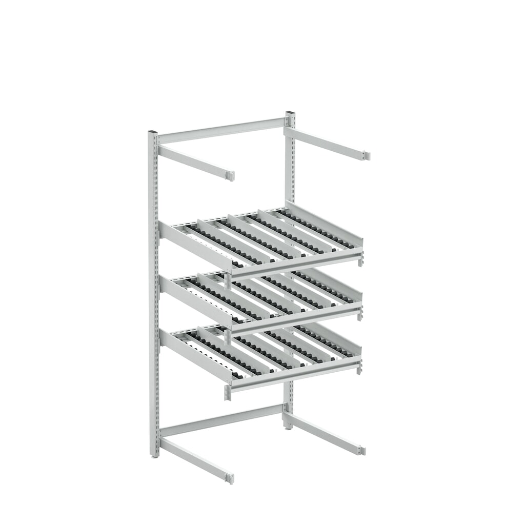 Produktabbildung: Hinteres Verlängerungsgestell für TRESTON Bereitstellregal FIFO, ESD, HxBxT 1.860 x 933 x 735 mm