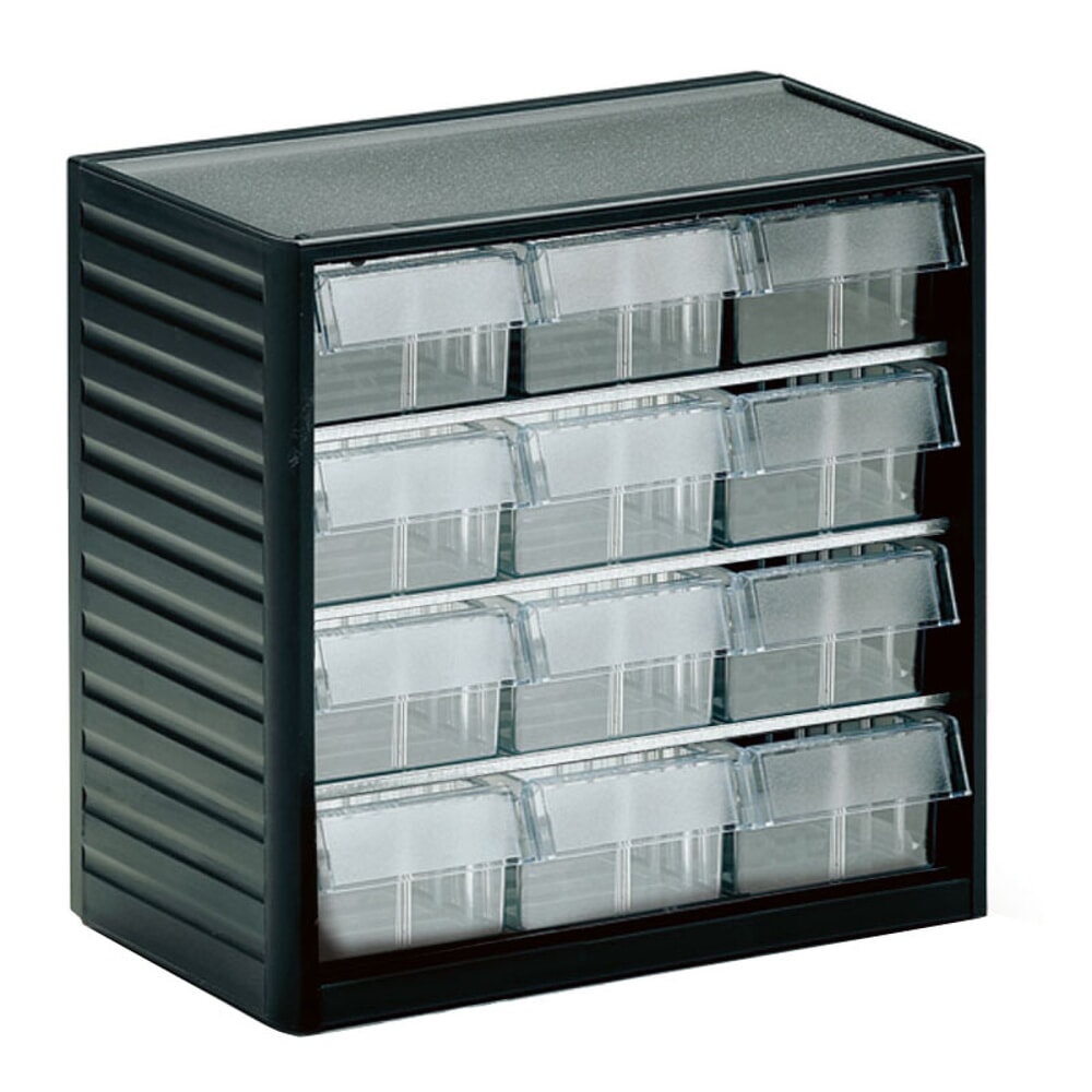 Produktabbildung: TRESTON Kleinteilemagazin Premium, Höhe 290 mm, 12 Schubladen Breite 92 mm