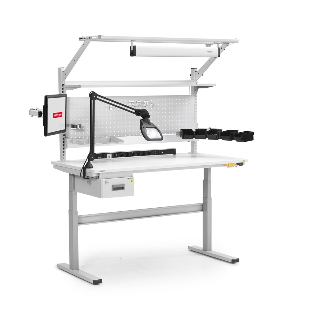 Produktabbildung Nr. 3: Rasterrohre für TRESTON TED-Arbeitstisch, mit Flansch, Höhe 790 mm, 2 Stk/VE