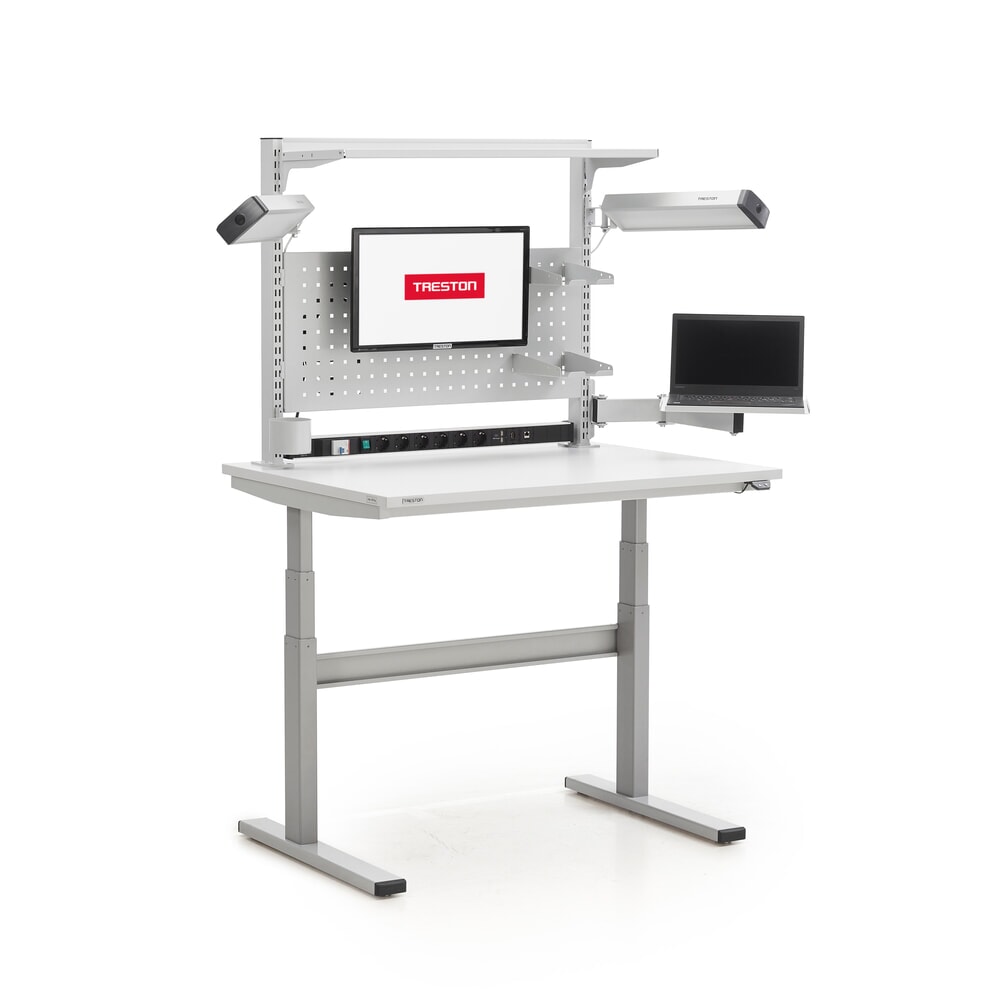 Produktabbildung Nr. 4: Rasterrohre für TRESTON TED-Arbeitstisch, mit Flansch, Höhe 790 mm, 2 Stk/VE