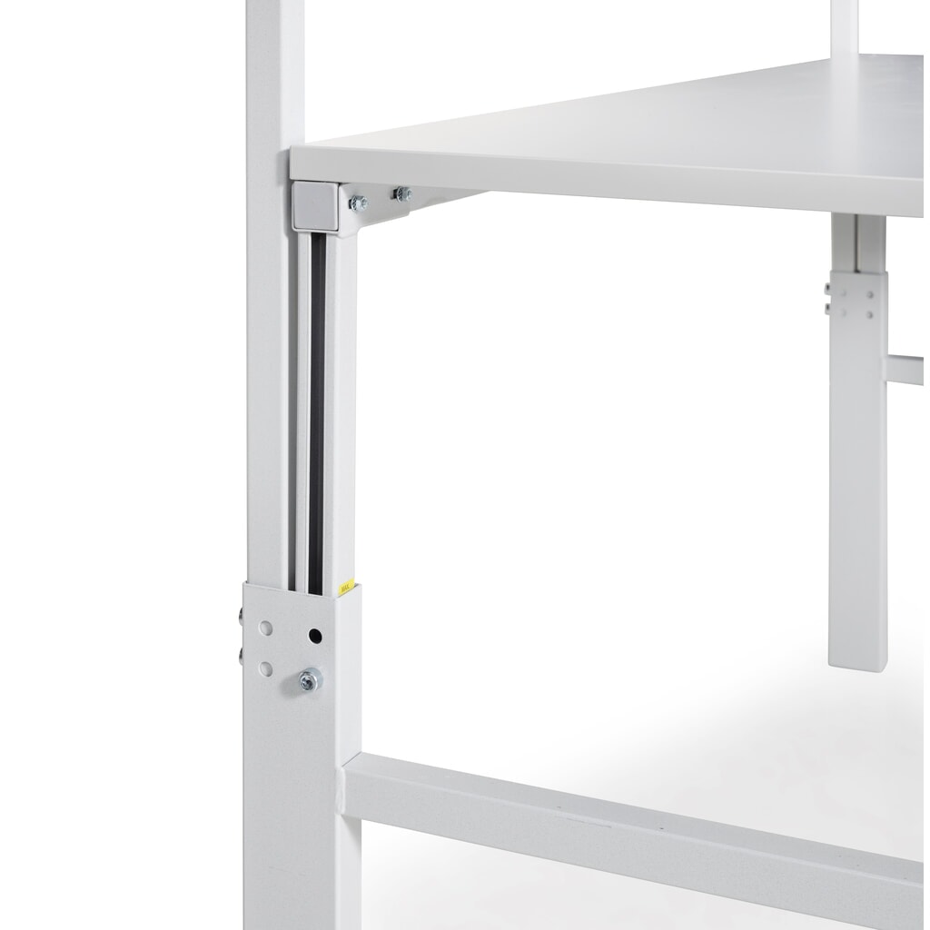 TRESTON Arbeitstisch mit Etagenbord, höhenverstellbar, TK 300 kg, BxT 1.200 x 700 mm Produktabbildung Nr. 3: TRESTON Arbeitstisch mit Etagenbord, höhenverstellbar, TK 300 kg, BxT 1.200 x 700 mm