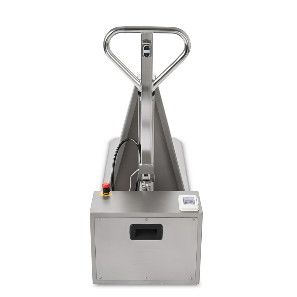 Produktabbildung Nr. 2: Edelstahl-Scherenhubwagen Ameise® PTM 1.0 Scissor INOX, Tragfähigkeit 1000 kg, elektrohydraulisch, Gabellänge 1200 mm, Nylon
