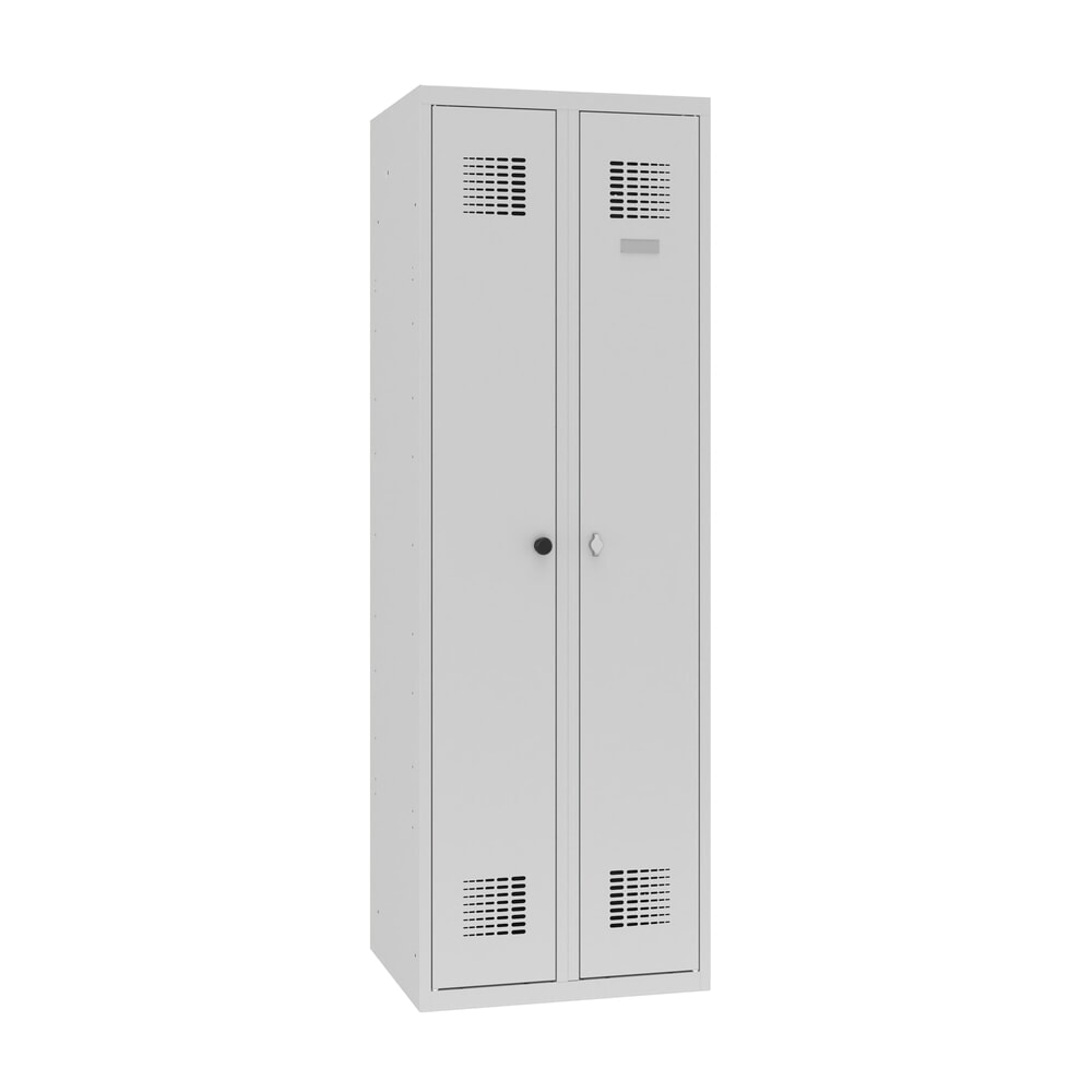 Produktabbildung Nr. 5: Steinbock® Doppelspind, 1 Abteil, Drehriegelverschluss, HxBxT 1800 x 600 x 500 mm, lichtgrau/lichtgrau