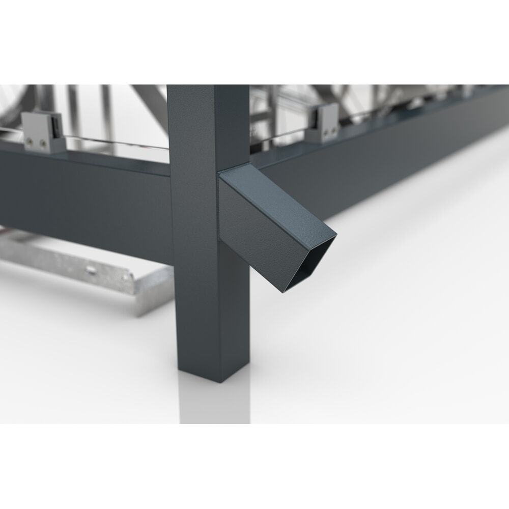 Produktabbildung Nr. 8: wsm® Fahrradüberdachung Economy Köln, ESG-Verglasung, Fahrradparksystem 4702 XBF, für 4 Fahrräder, HxBxT 2440 mm x 2165 mm x 2165 mm