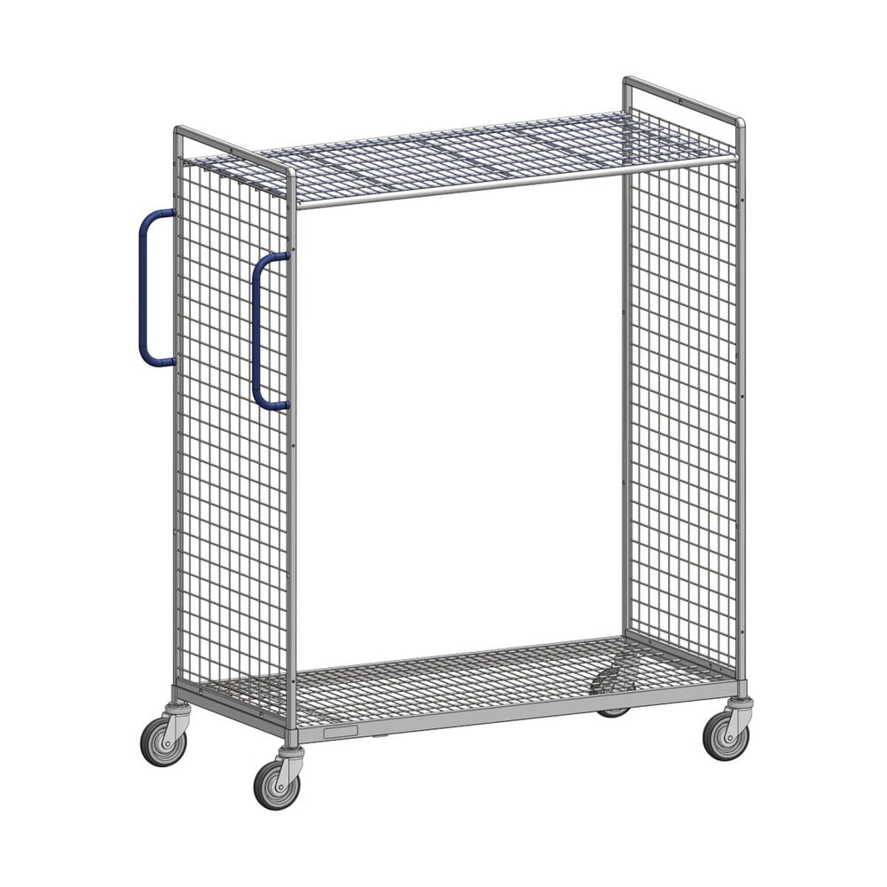 Produktabbildung: Ameise® Kommissionierwagen AK-L, 2 Gitterwände, HxBxT 1.625 x 660 x 1.330 mm