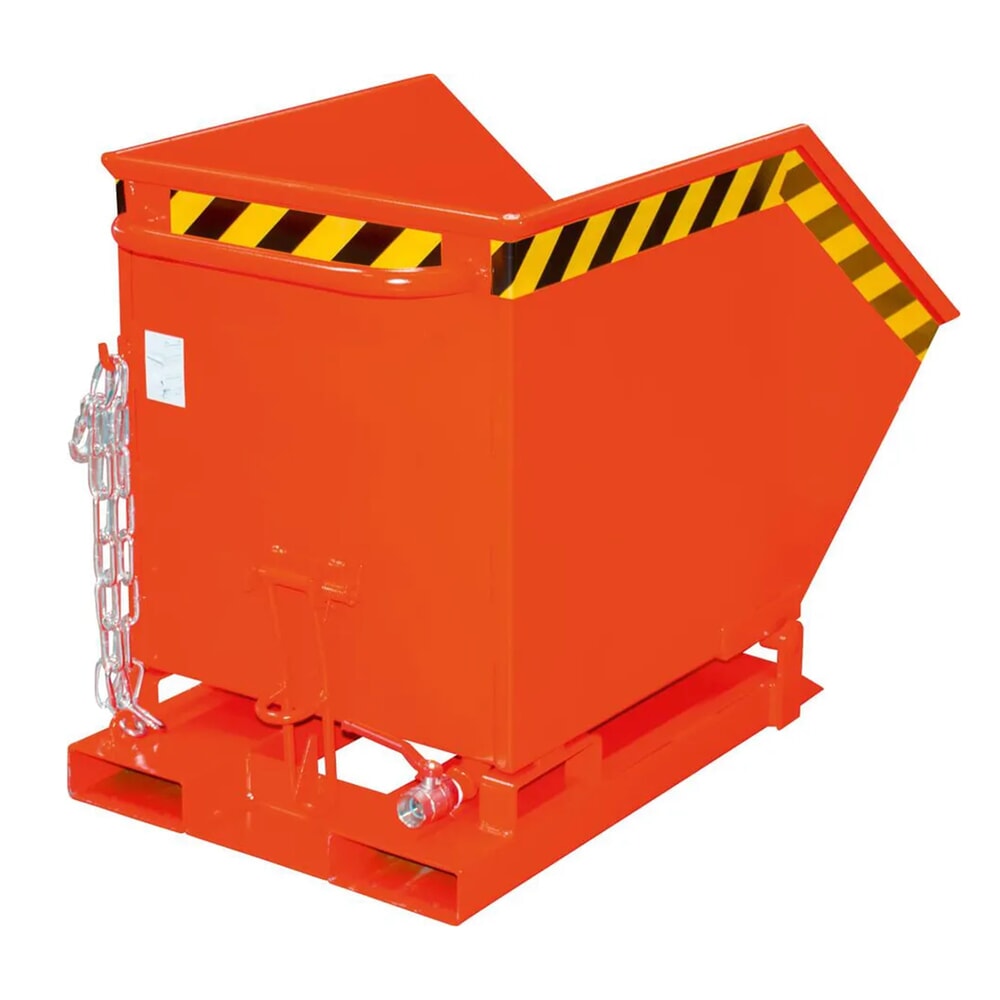 Produktabbildung Nr. 5: Bauer® Späne-Kippmulde, kastenförmige Mulde, lackiert, Volumen 0,25 m³, RAL 3000 feuerrot