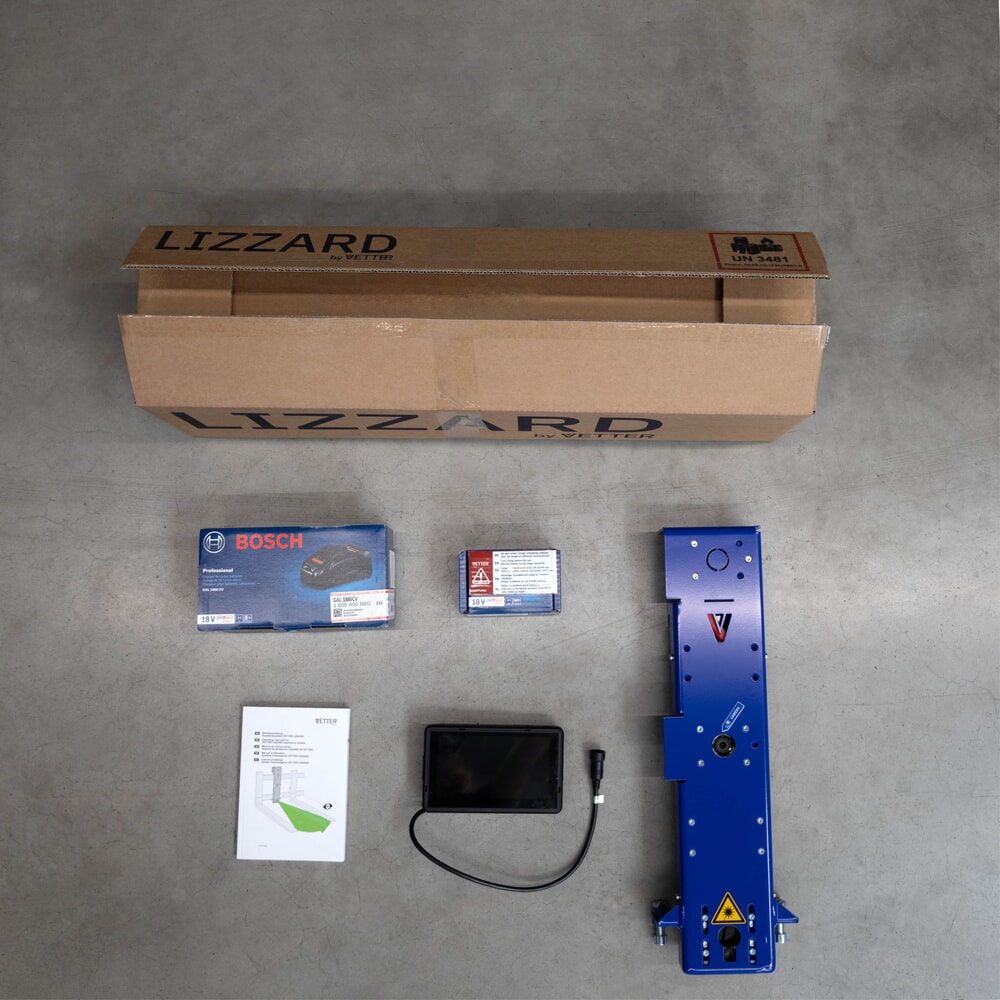 Produktabbildung Nr. 2: VETTER® LIZZARD Premium, Laser- und Kamera-Gabelführungssystem, ISO 2A
