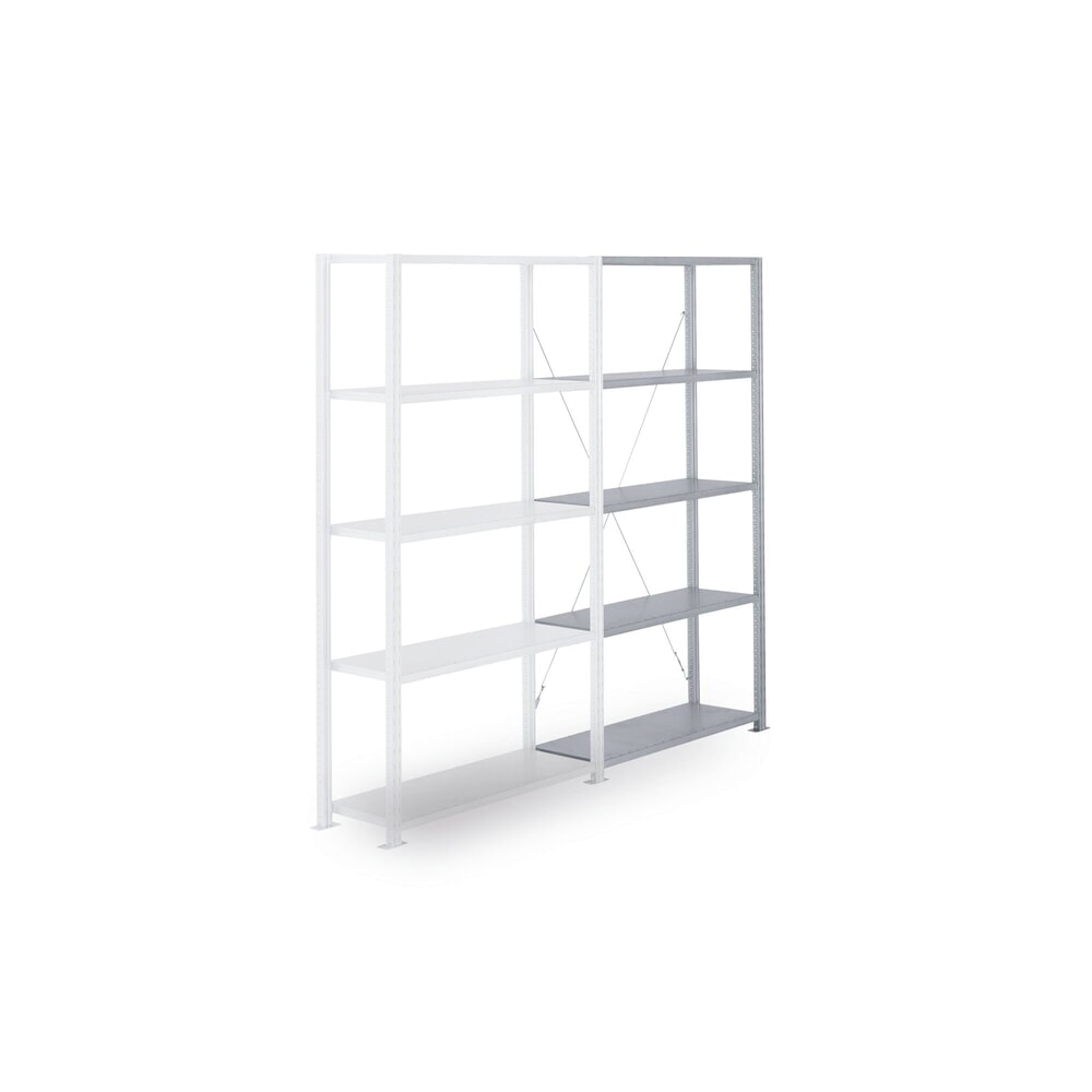 Produktabbildung: ManOrga Fachbodenregal, AF, mit Stahlpaneel-Fachböden, FL 270 kg, verzinkt, HxBxT 2.000 x 1.000 x 800 mm