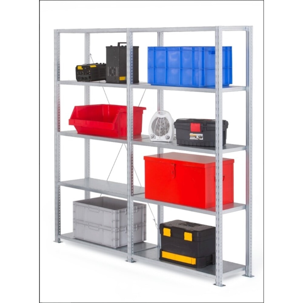 Produktabbildung Nr. 7: ManOrga Fachbodenregal, AF, mit Stahlpaneel-Fachböden, FL 255 kg, verzinkt, HxBxT 2.500 x 1.300 x 300 mm