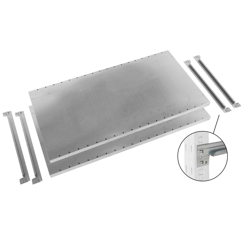 Produktabbildung Nr. 10: ManOrga Fachbodenregal, AF, mit Stahlpaneel-Fachböden, FL 255 kg, verzinkt, HxBxT 2.500 x 1.300 x 300 mm