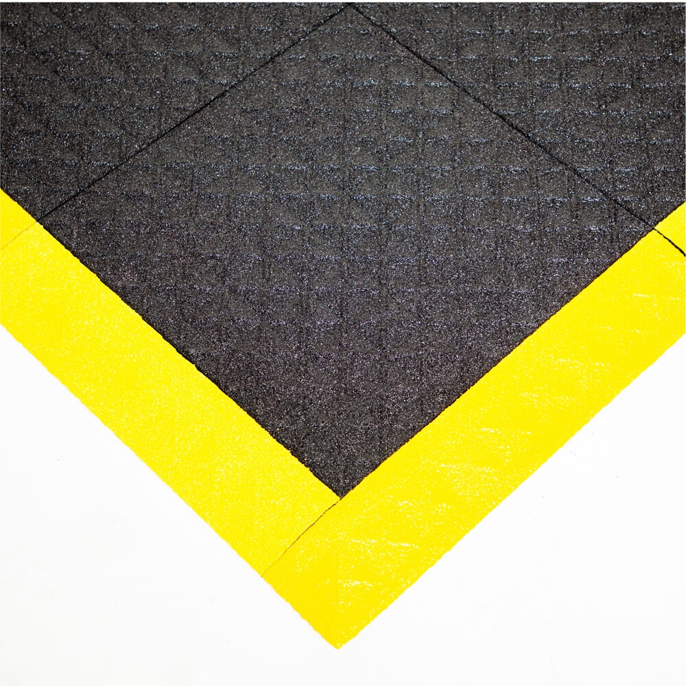 Produktabbildung Nr. 5: REBOURNE® Anti-Ermüdungsmatte H3, Antirutsch, Arbeitsplatz-Set mit 4 Randleisten, BxL 1120 mm x 1120 mm