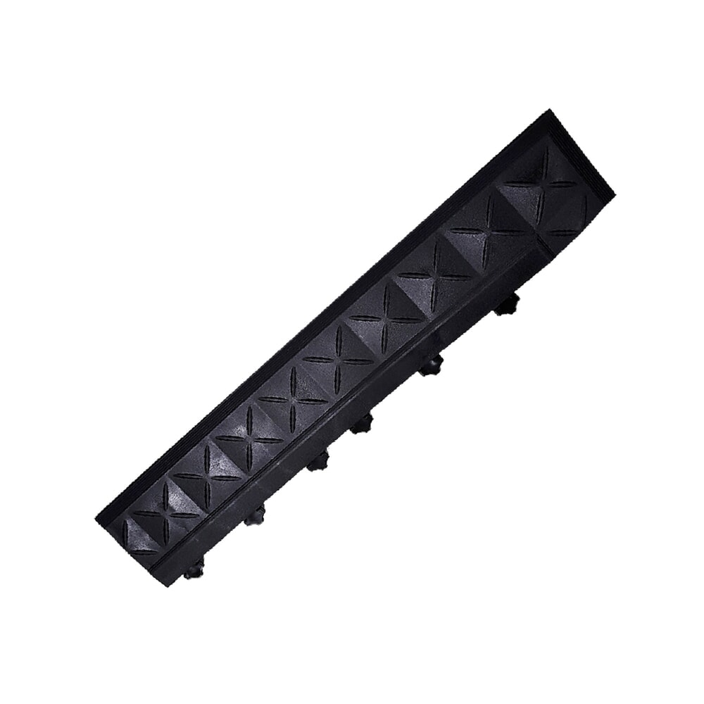 Produktabbildung: Sicherheits-Randleiste für REBOURNE® Anti-Ermüdungsmatte H-Serie, männlich mit Ecke, schwarz, BxL 100 mm x 550 mm