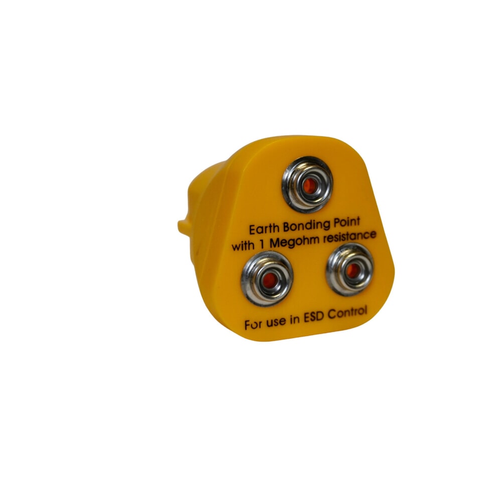 Produktabbildung Nr. 1: EU-Erdungsstecker für REBOURNE® ESD-Tischauflagen