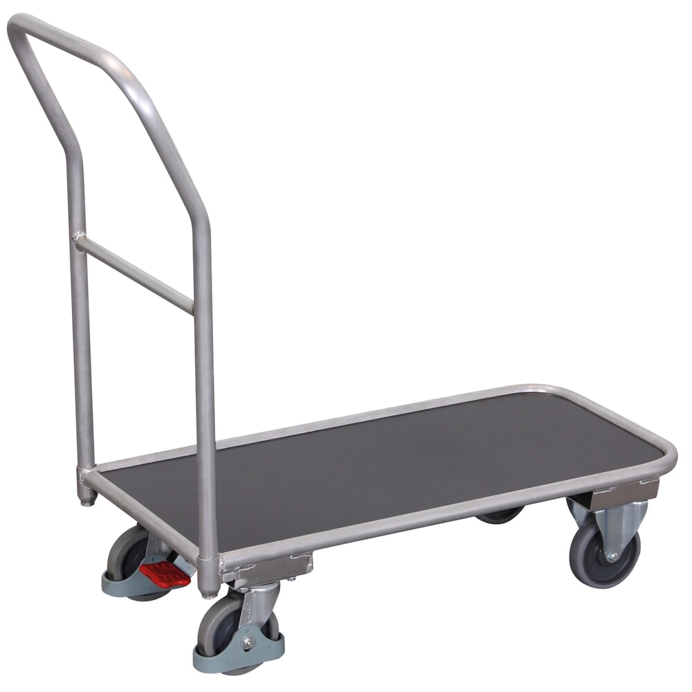 Produktabbildung Nr. 1: VARIOfit® Aluminium-Magazinwagen, mit Sperrholz-Ladefläche, EasySTOP®-Bremssystem