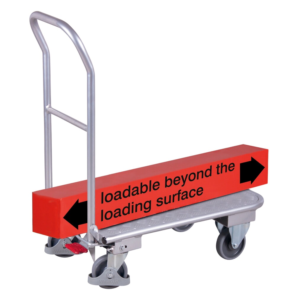 Produktabbildung Nr. 1: VARIOfit® Aluminium-Klappwagen mit Riffelblech-Ladefläche, EasySTOP®-Bremssystem, HxBxT 950 mm x 815 mm x 450 mm, Ladefläche geriffelt