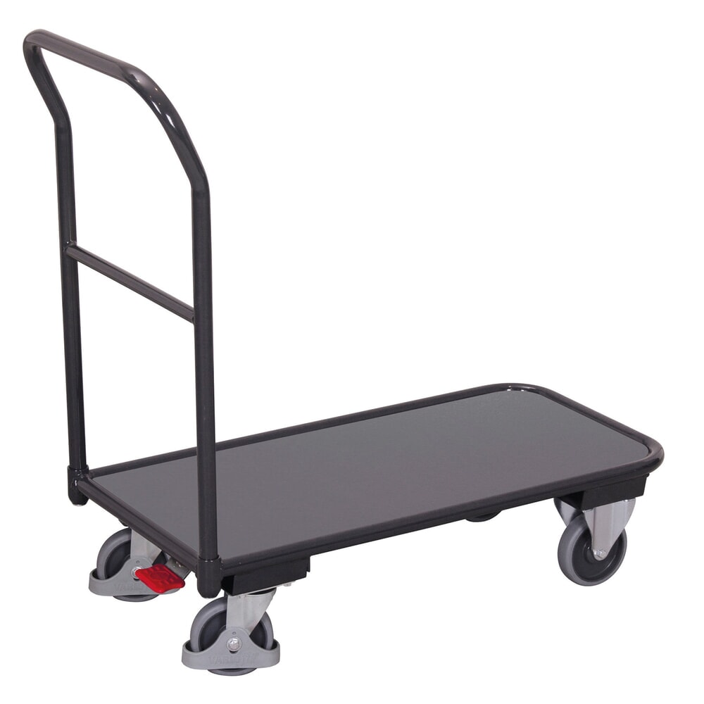 Produktabbildung Nr. 1: VARIOfit® Magazinwagen, Stahlgestell, Holzwerkstoff-Ladefläche, Ladefläche BxT 850 mm x 450 mm, anthrazitgrau