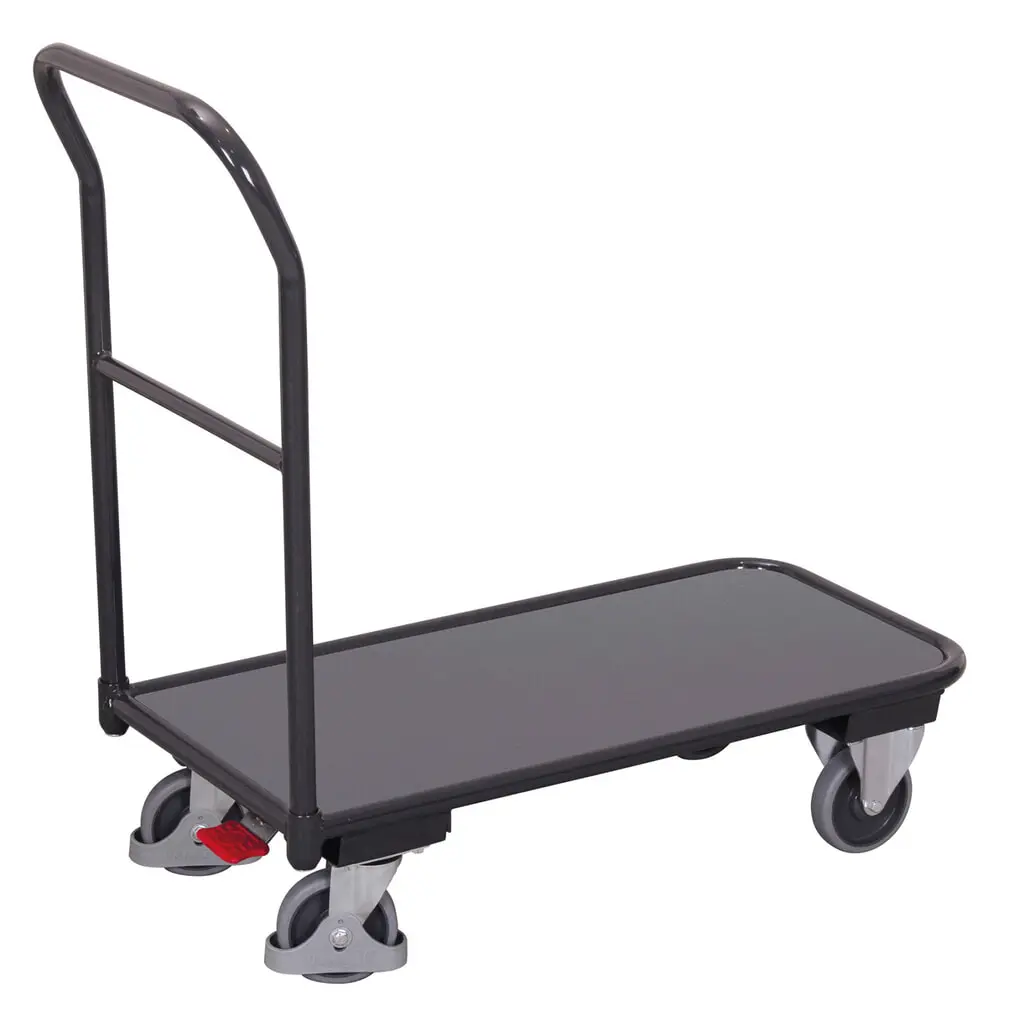 VARIOfit® Magazinwagen, Stahlgestell, Holzwerkstoff-Ladefläche, Ladefläche BxT 850 mm x 450 mm, anthrazitgrau Produktabbildung: VARIOfit® Magazinwagen, Stahlgestell, Holzwerkstoff-Ladefläche, Ladefläche BxT 850 mm x 450 mm, anthrazitgrau