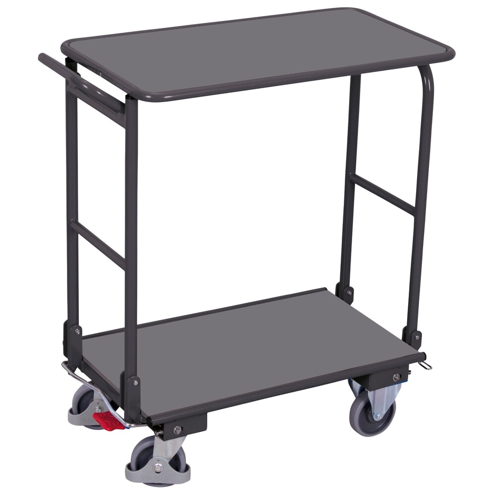 Produktabbildung Nr. 1: VARIOfit® Klappwagen, 2 Etagen, EasySTOP®-Bremssystem, HxBxT 965 mm x 890 mm x 450 mm, anthrazitgrau