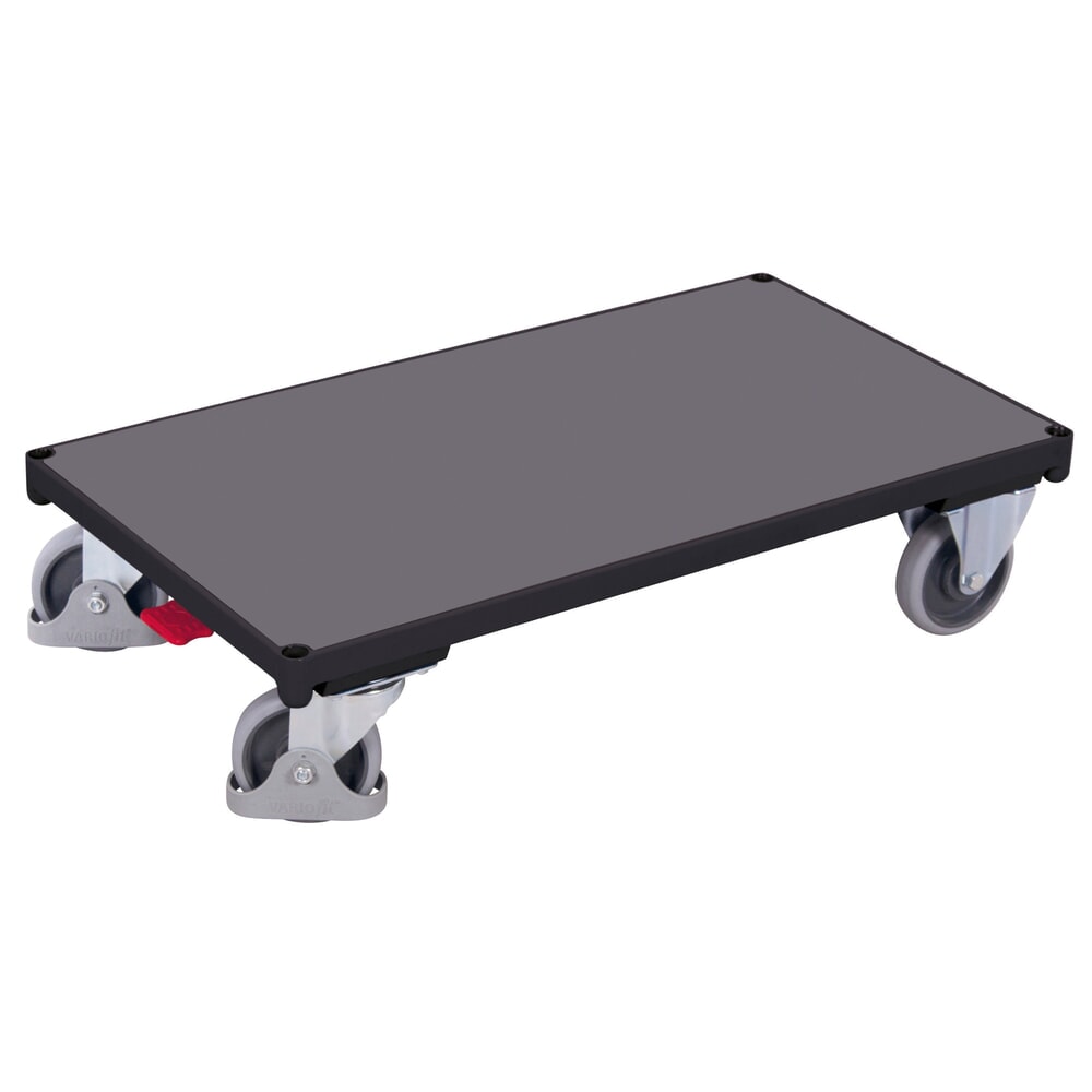 Produktabbildung Nr. 1: VARIOfit® Plattform-Magazinwagen, EasySTOP®-Bremssystem, HxBxT 255 mm x 910 mm x 500 mm, anthrazitgrau