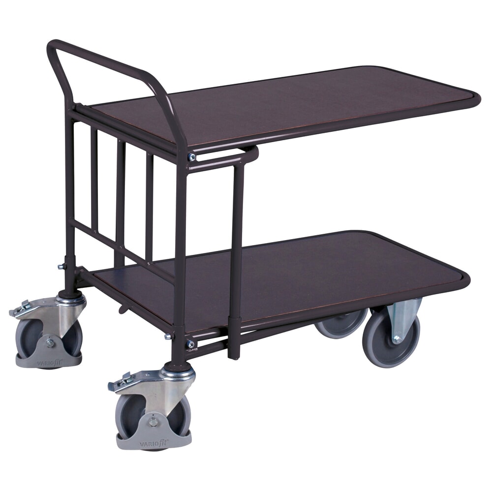Produktabbildung Nr. 1: VARIOfit® C+C-Wagen, 2 Sperrholz-Ladeflächen, Siebdruckoberfläche, HxBxT 965 mm x 990 mm x 640 mm, anthrazitgrau