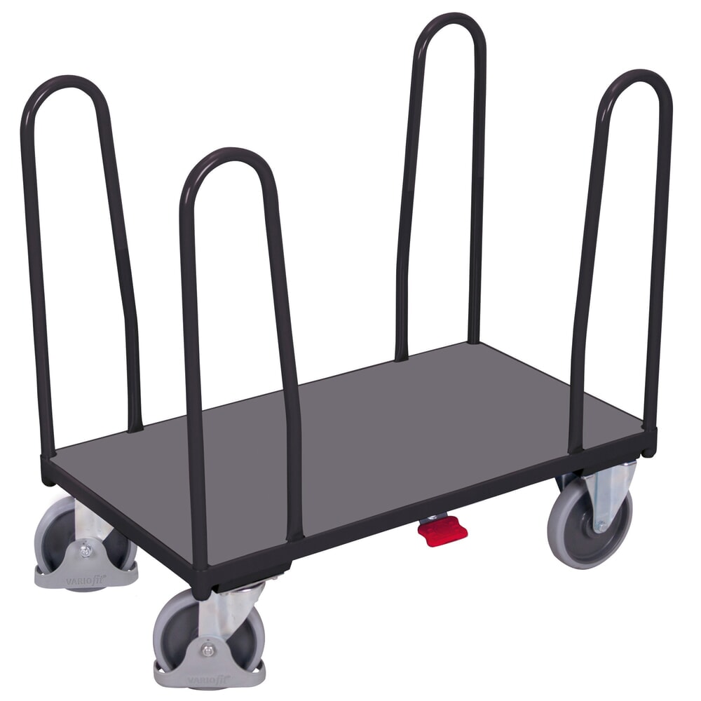 Produktabbildung Nr. 1: VARIOfit® Seitenbügel-Magazinwagen, 4 Bügel, HxBxT 990 mm x 910 mm x 500 mm, anthrazitgrau