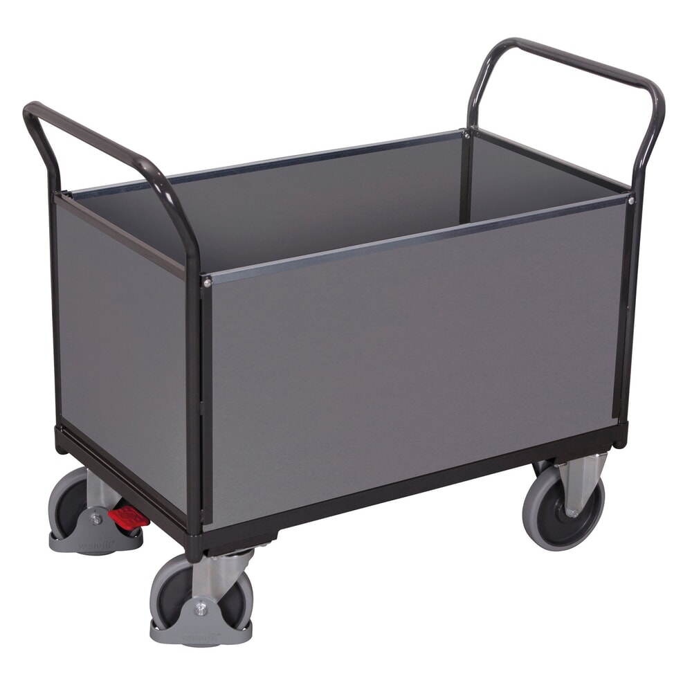 Produktabbildung Nr. 1: VARIOfit® Vierwandwagen, Holzwerkstoffplatten, HxBxT 975 mm x 1040 mm x 500 mm, Tragfähigkeit 400 kg, anthrazitgrau