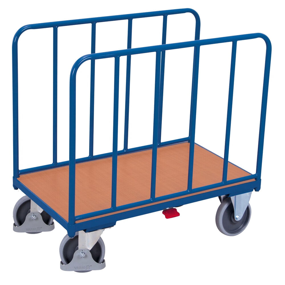 Produktabbildung Nr. 1: VARIOfit® Seitenbügel-Magazinwagen, Rohrwände, HxBxT 1045 mm x 1060 mm x 600 mm, enzianblau