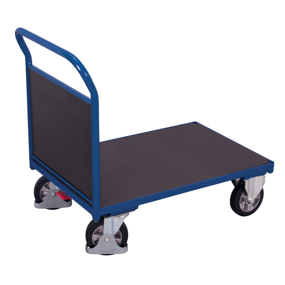 Produktabbildung Nr. 1: VARIOfit® Stirnwand-Magazinwagen, Siebdruckplatte, HxBxT 1015 mm x 1130 mm x 700 mm, enzianblau