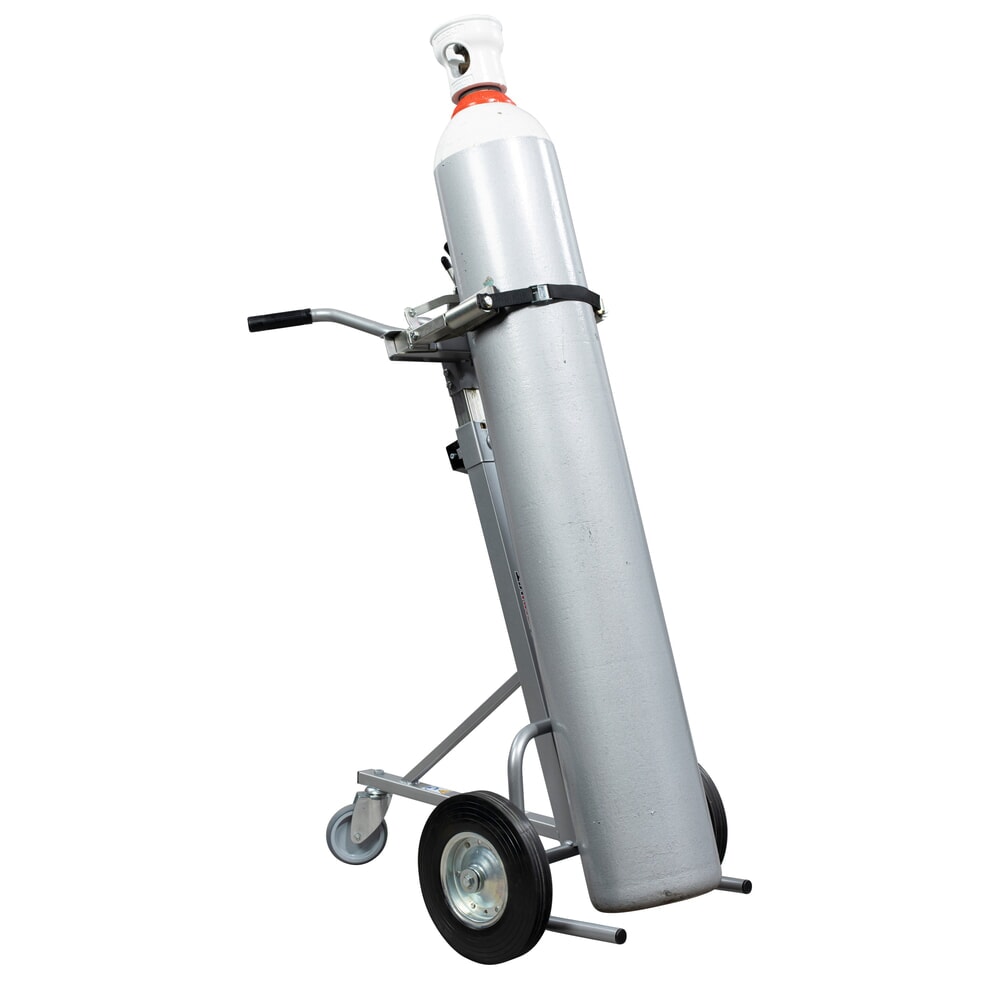 Produktabbildung Nr. 5: Manuvit Gasflaschenkarre mit Winde, automatischen Klemmbacken, Tragfähigkeit 150 kg, Flaschendurchmesser bis 300 mm